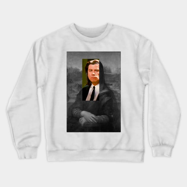 John Travolta Mona Lisa Crewneck Sweatshirt by Paskwaleeno